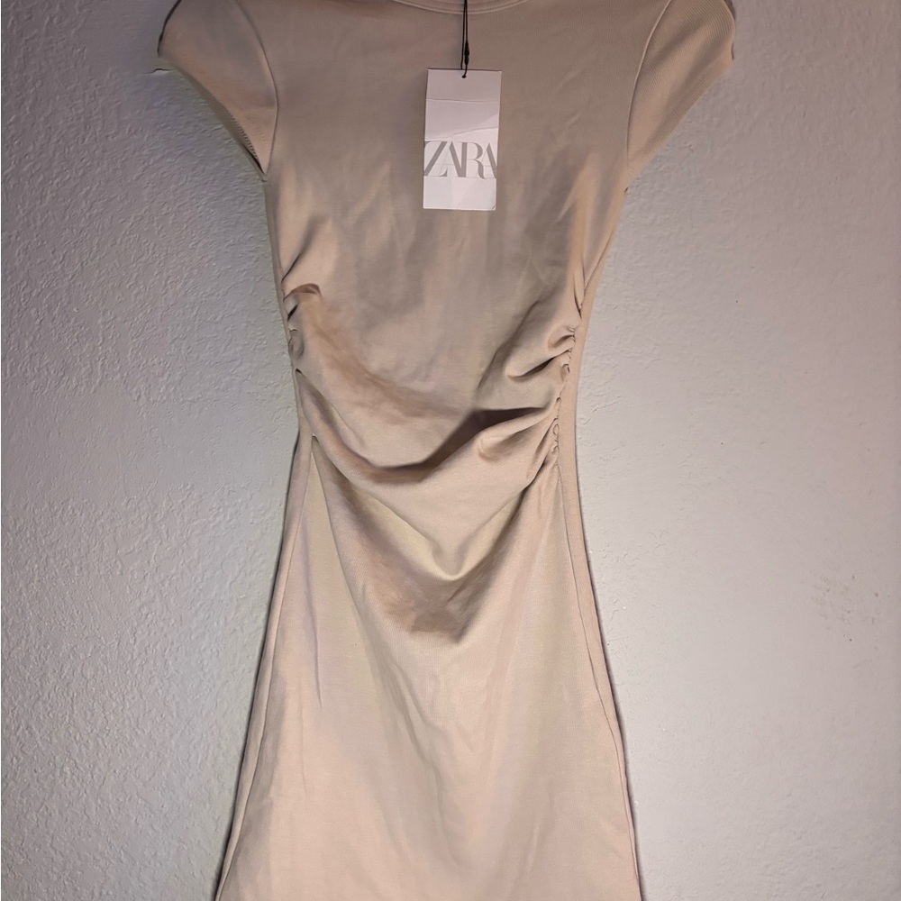 Zara Women's Beige Mini Dress